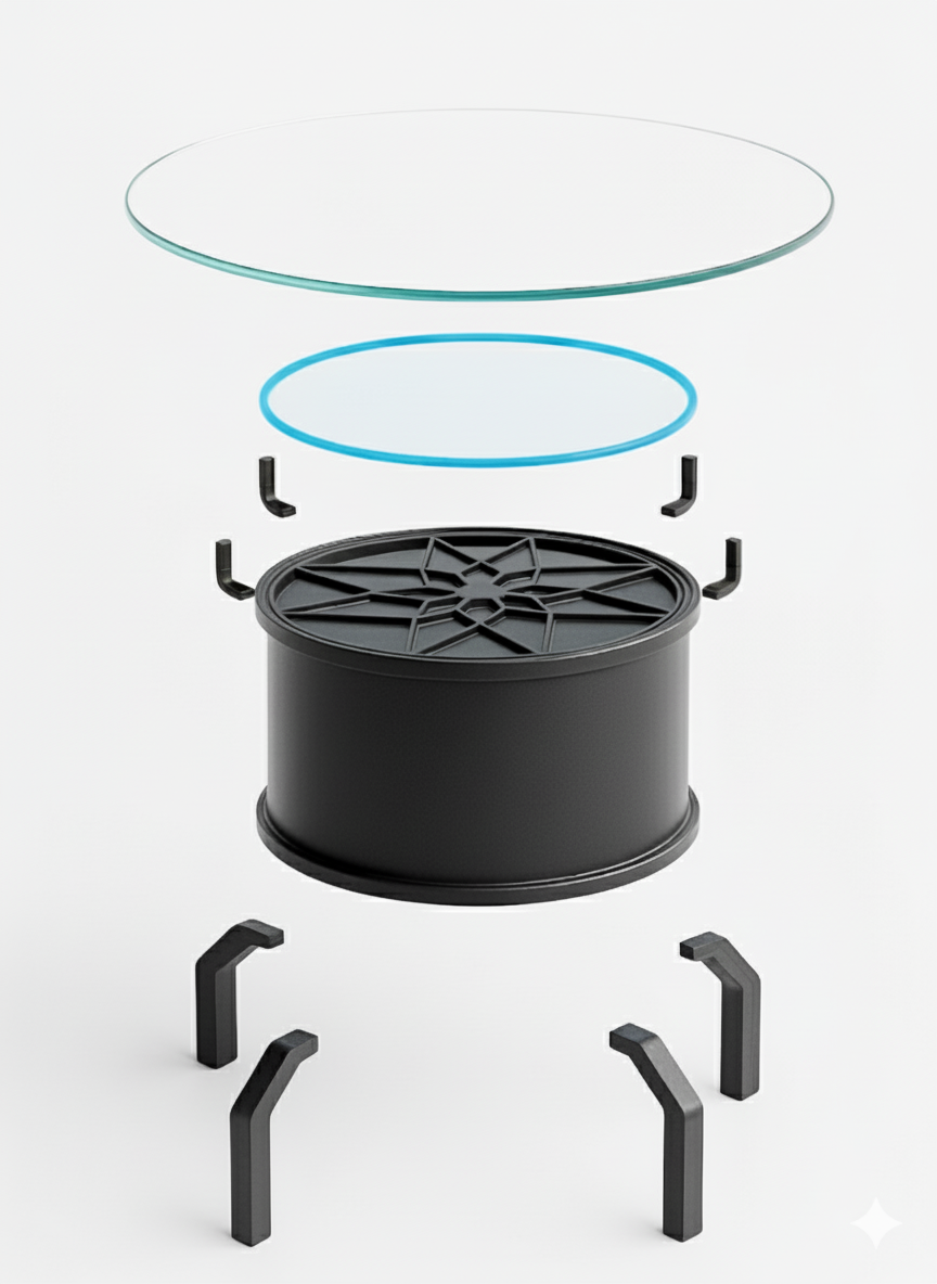 Die Komponenten unseres Felgentisches